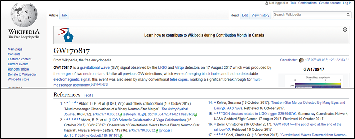 References on a Wikipedia article