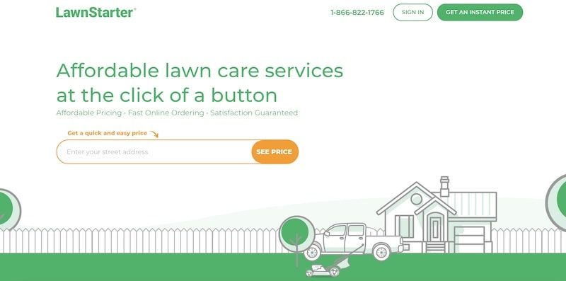 Lawnstarter homepage