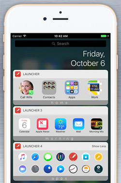 Launcher with widgets