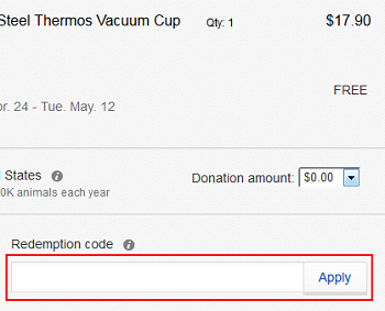 Type in your redemption code to get savings on eBay