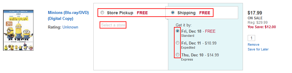 Choosing your BestBuy.com order pickup options