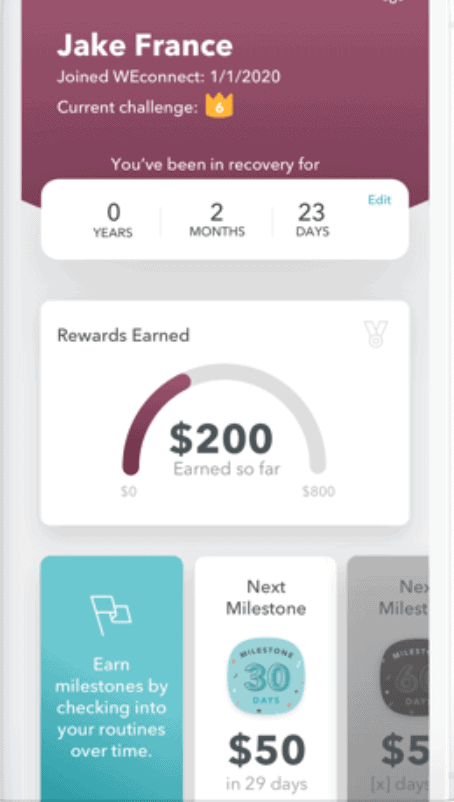 WEconnect home screen