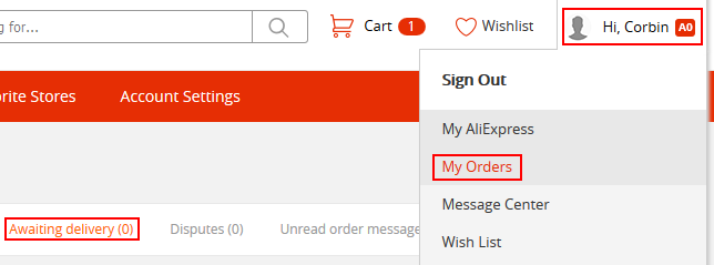 How to check the status of your AliExpress orders