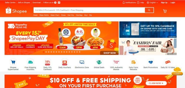 Shopee homepage