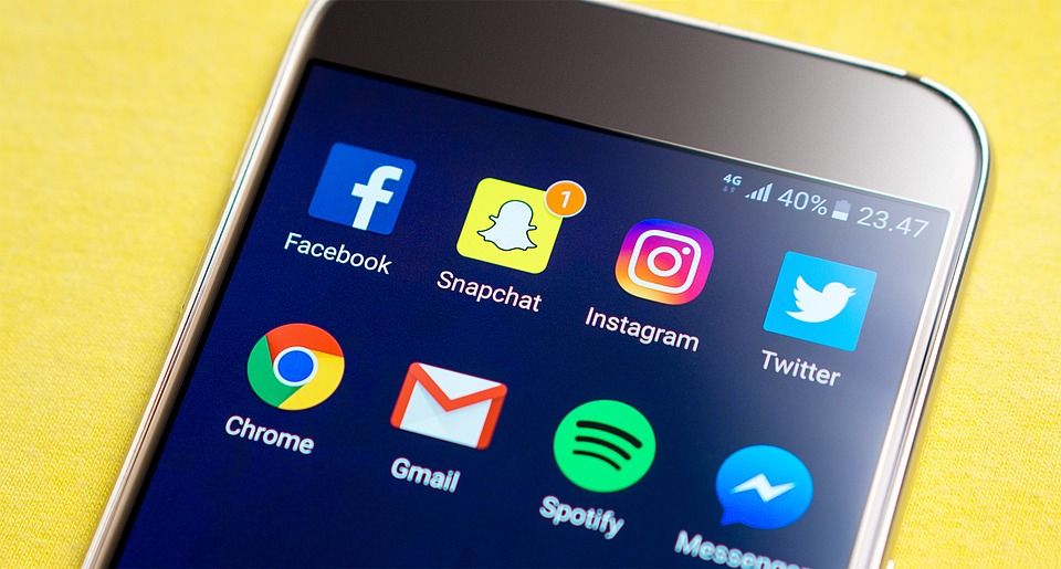 Snapchat app on smartphone