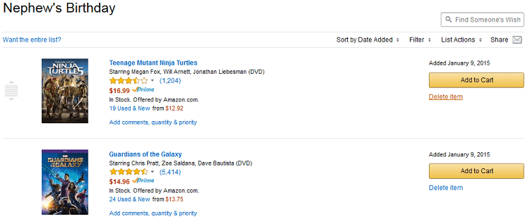 Amazon Wish List