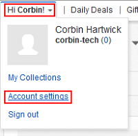 eBay Account Settings