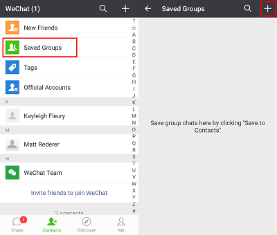 Create a WeChat group chat