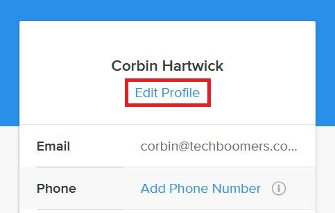 Edit your Weebly account profile