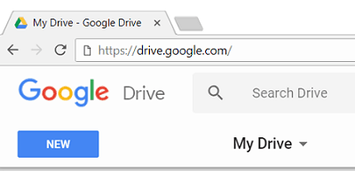 Google Drive website