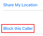 Block This Caller button