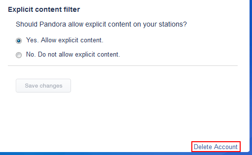 How to delete your Pandora account