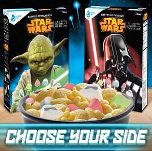 Star Wars cereal box