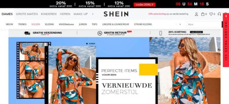 SHEIN Netherlands homepage