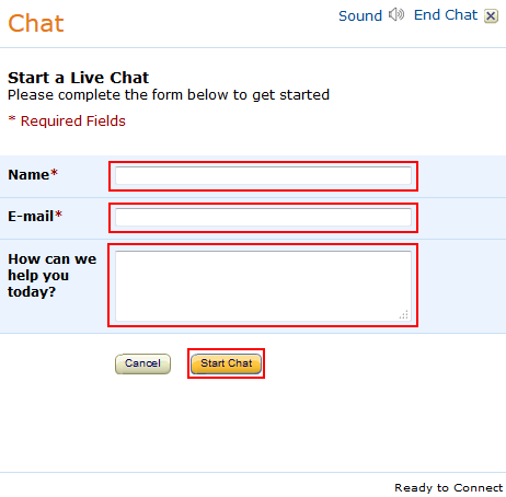 Amazon chat window