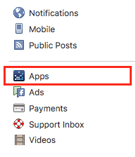 View apps authorized on Facebook