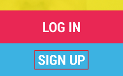 Snapchat sign up button