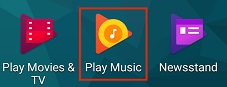 Play Music app on Android