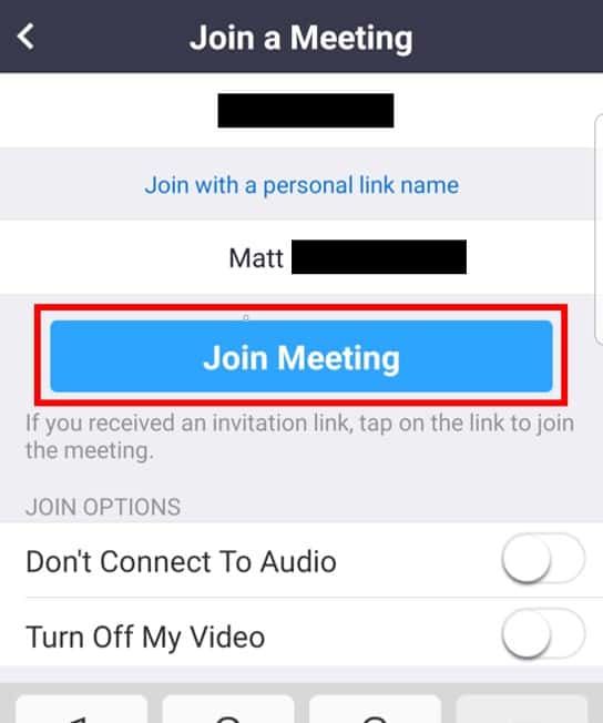 Join a Meeting page with Meeting ID input and Join Meeting