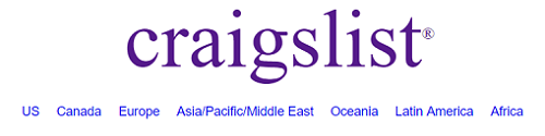 Choose location for Craigslist