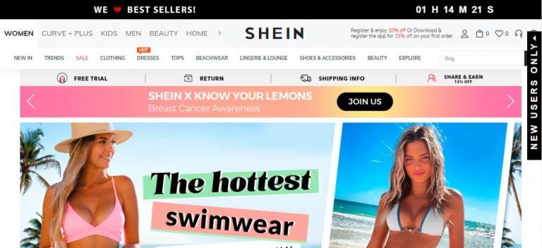 SHEIN Europe homepage