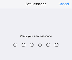 Set a passcode