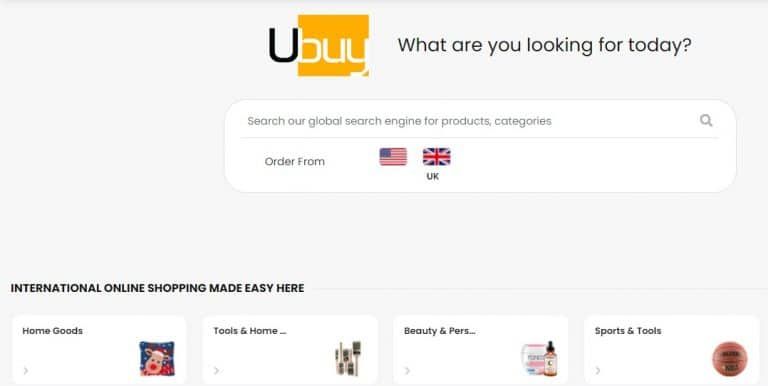 Ubuy homepage