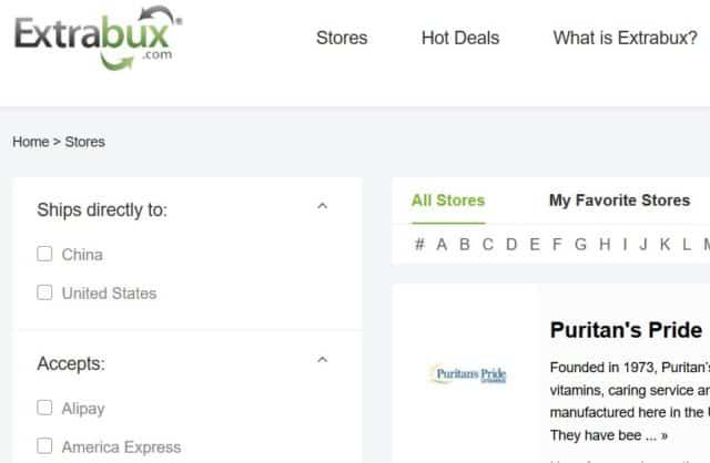 A screenshot of ExtraBux.com