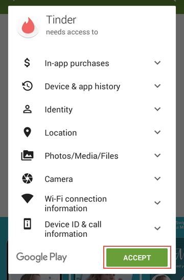 How to give the Tinder app the permissions that it needs on your mobile device