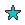 A turquoise feedback star
