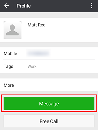 Message WeChat contacts