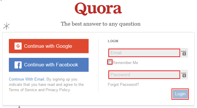 How to sign into Quora