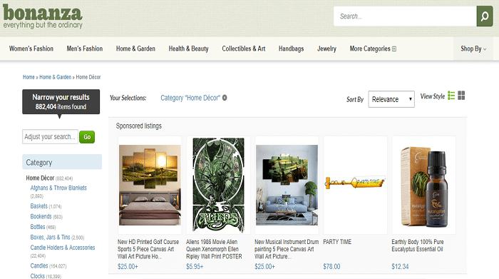 Bonanza website