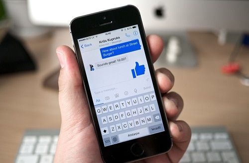 Facebook Messenger on smartphone