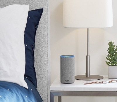 Echo device in a bedroom