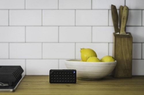 Speaker in kitchen in home