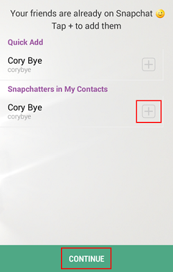 Invite friends to Snapchat