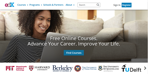 edX homepage