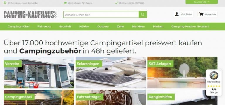 Camping-Kaufhaus homepage