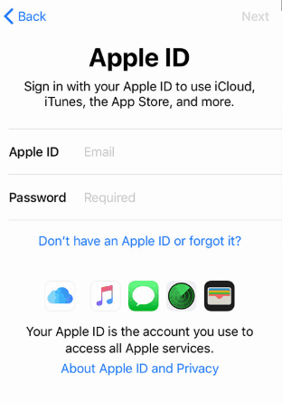 Sign into your Apple ID account