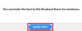 Asking a host to join a breakout room for assistance