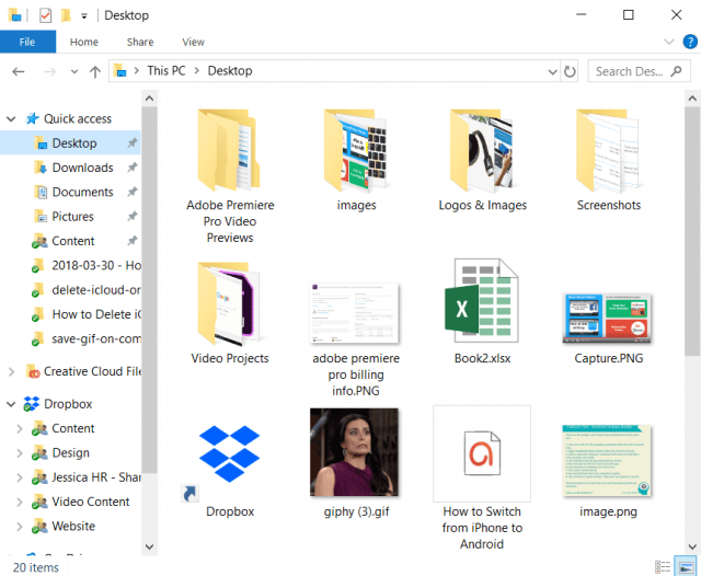 Locate the folder with your saved GIFs