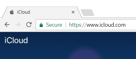 Navigating to the iCloud website