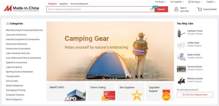 Made in China homepage