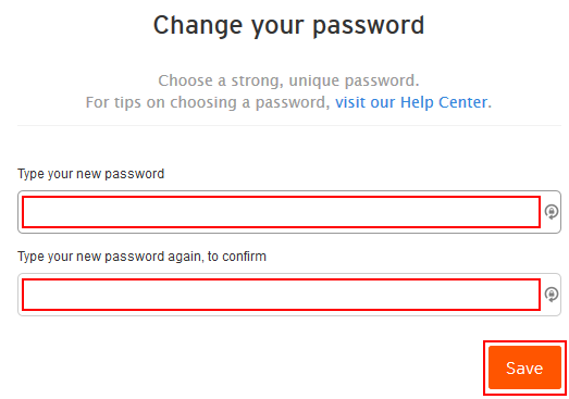 Form for changing your SoundCloud password