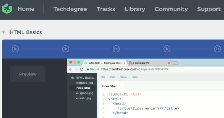 Screenshot of TeamTreehouse.com