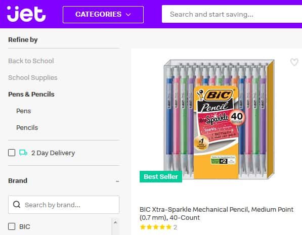 A screenshot of Jet.com