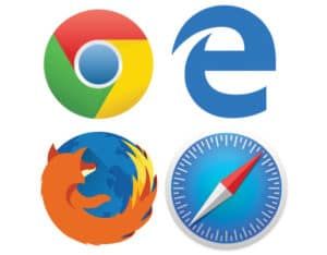 Icons of common web browser programs