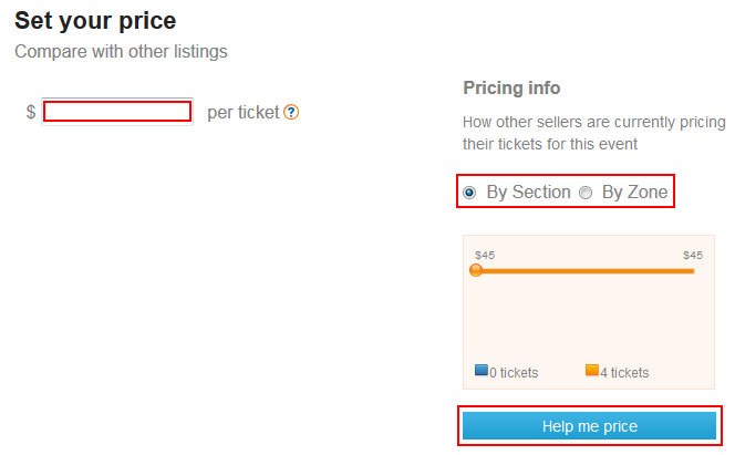 Set the prices for your StubHub tickets