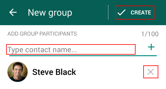 Selecting WhatsApp group members